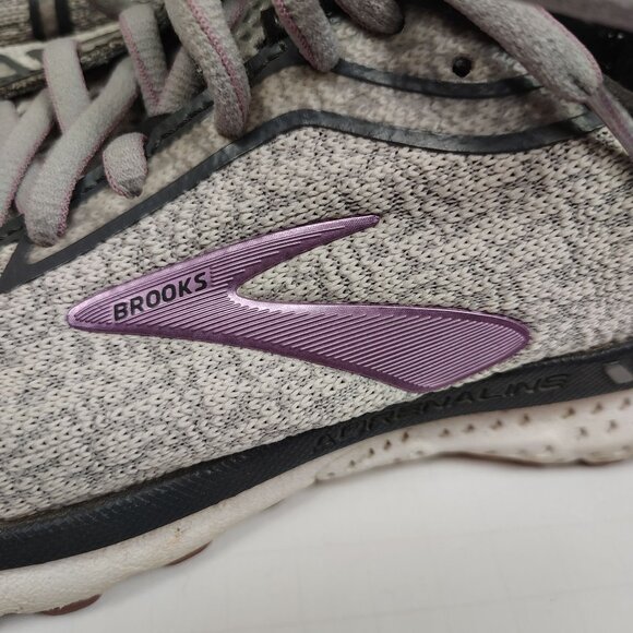 Brooks Adrenaline GTS 20 Running Shoes Womens 6.5 Gray Purple - Picture 9 of 12
